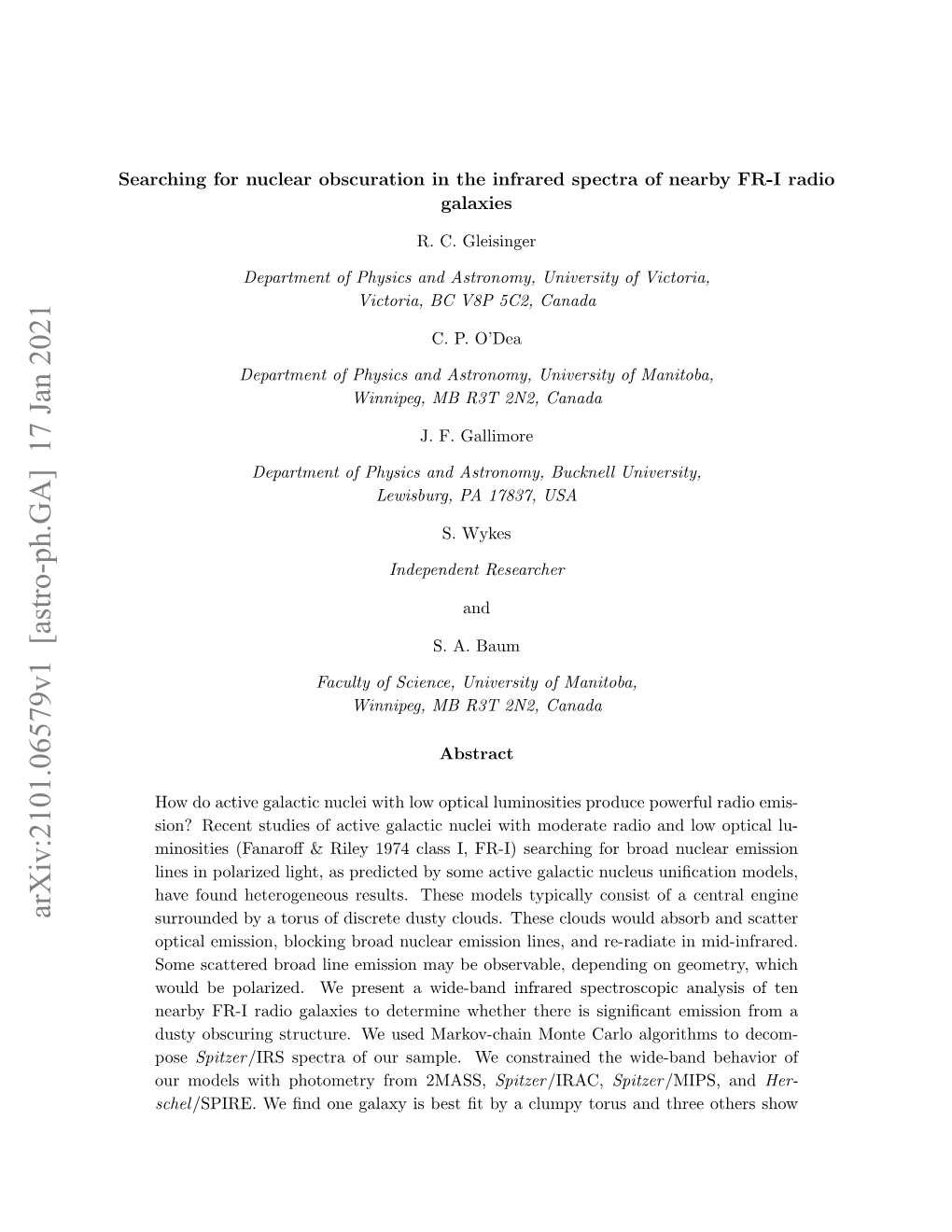 Searching for Nuclear Obscuration in the Infrared Spectra of Nearby FR I Radio Galaxies