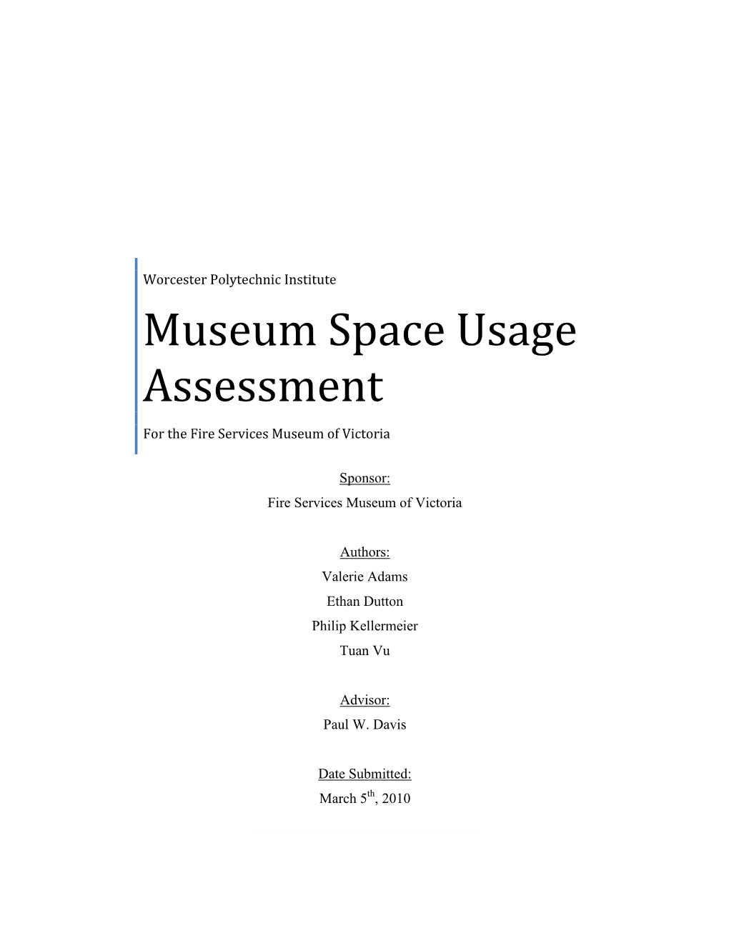 Museum Space Usage Assessment