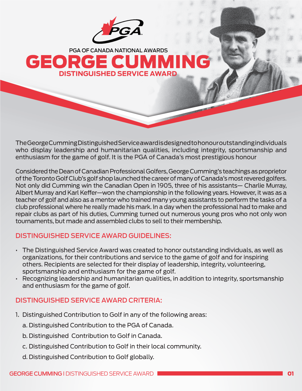 George Cumming Distinguished Service Award