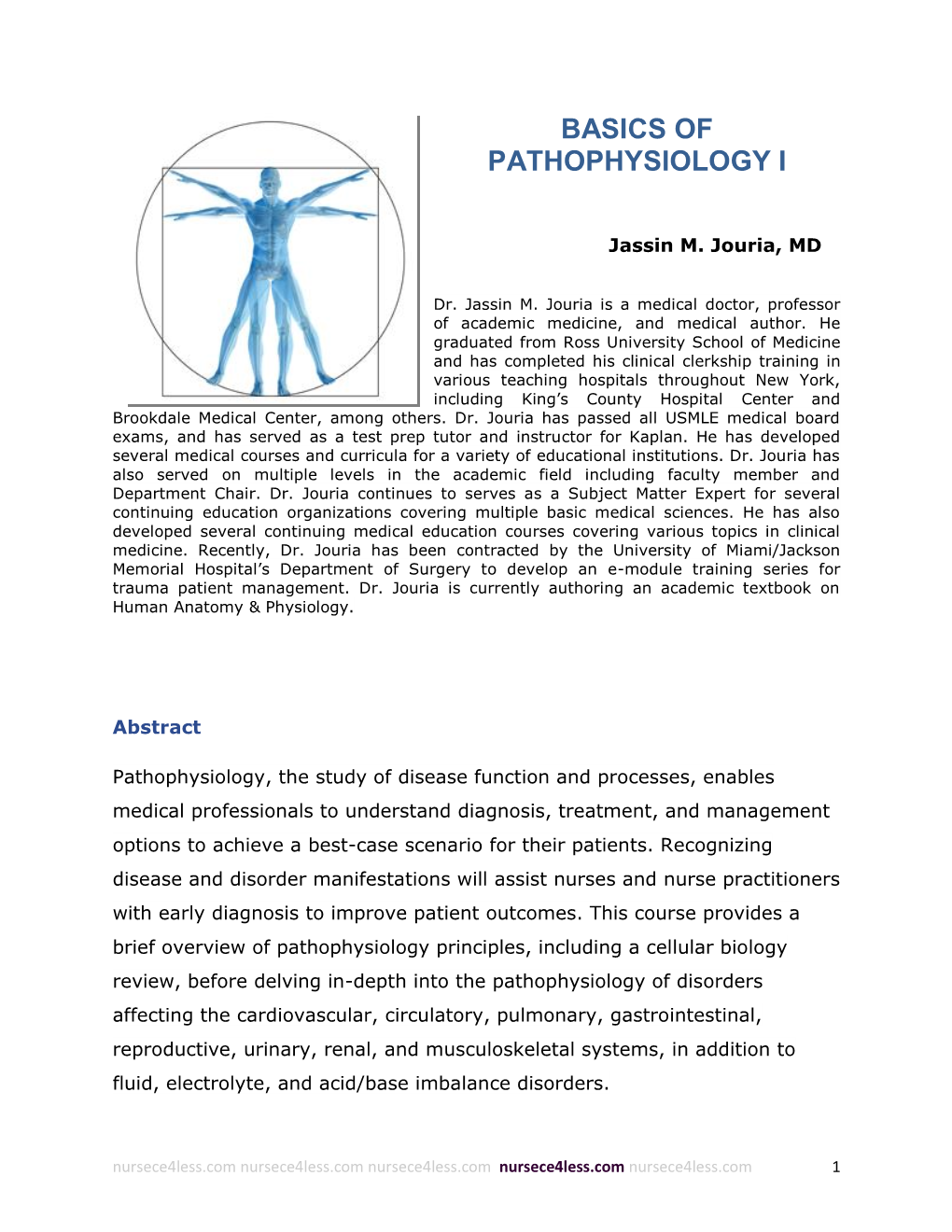 Basics of Pathophysiology I