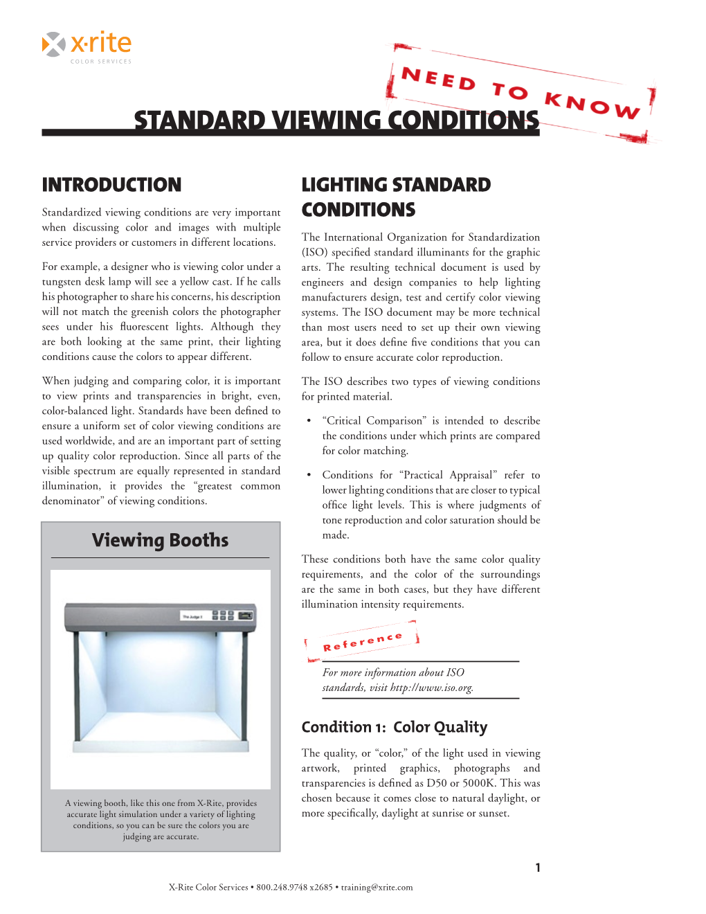 Standard Viewing Conditions