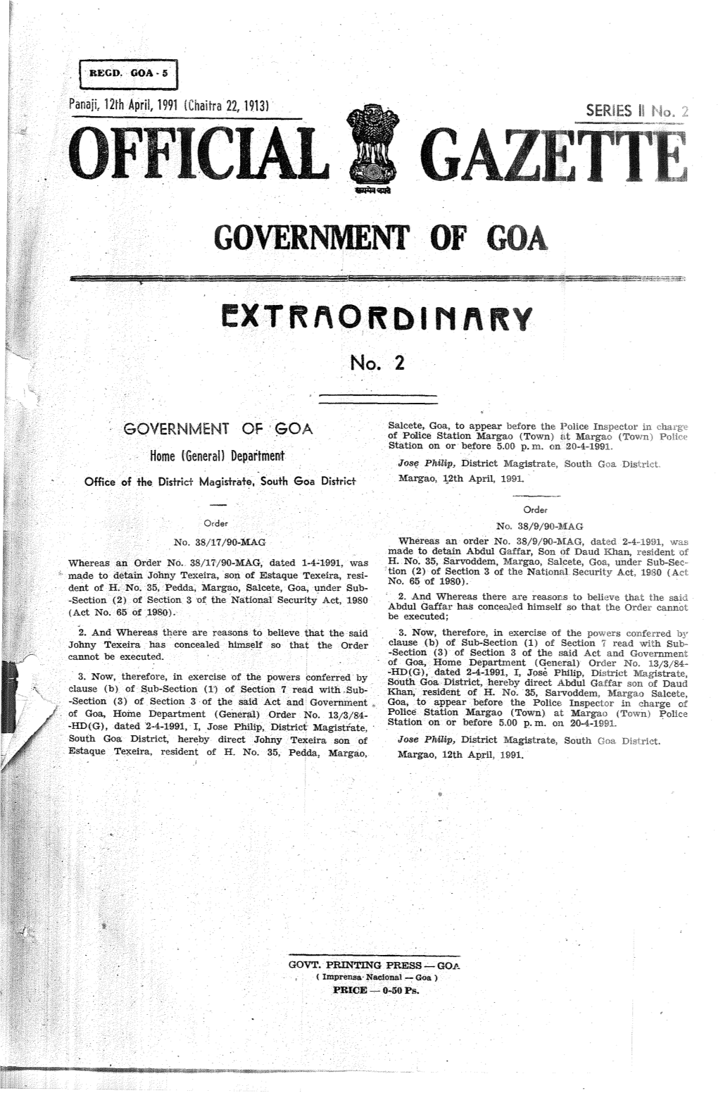 ·Official T Government of G