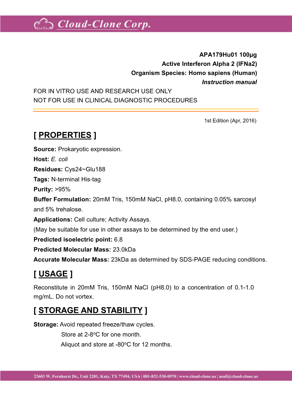 Active Interferon Alpha 2 (Ifna2)