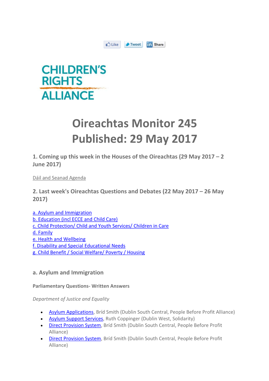Oireachtas Monitor 245 Published