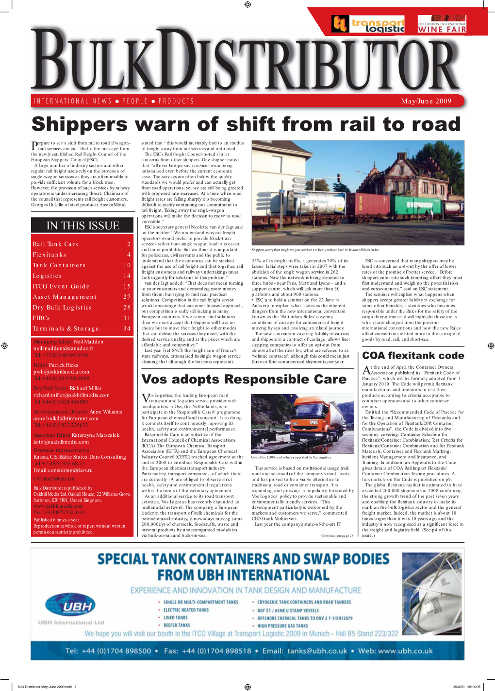 Shippers Warn of Shift from Rail to Road Repare to See a Shift from Rail to Road If Wagon- Stated That “This Would Inevitably Lead to an Exodus Pload Services Are Cut