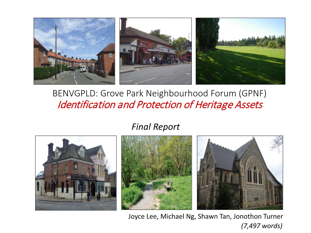 Identification and Protection of Heritage Assets