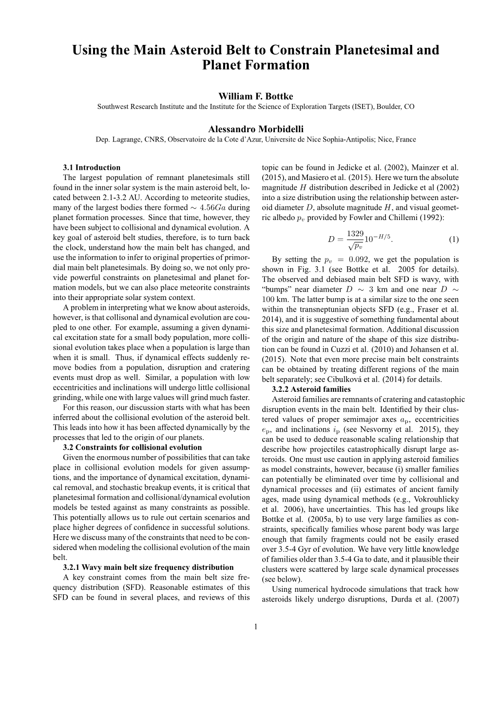 Using the Main Asteroid Belt to Constrain Planetesimal and Planet Formation