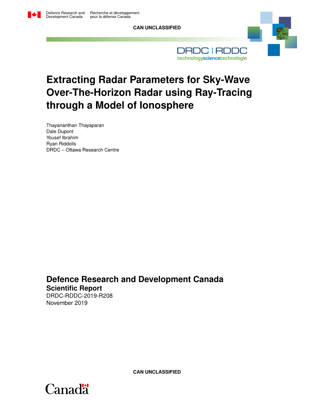 Extracting Radar Parameters for Sky-Wave Over-The-Horizon Radar Using Ray-Tracing Through a Model of Ionosphere