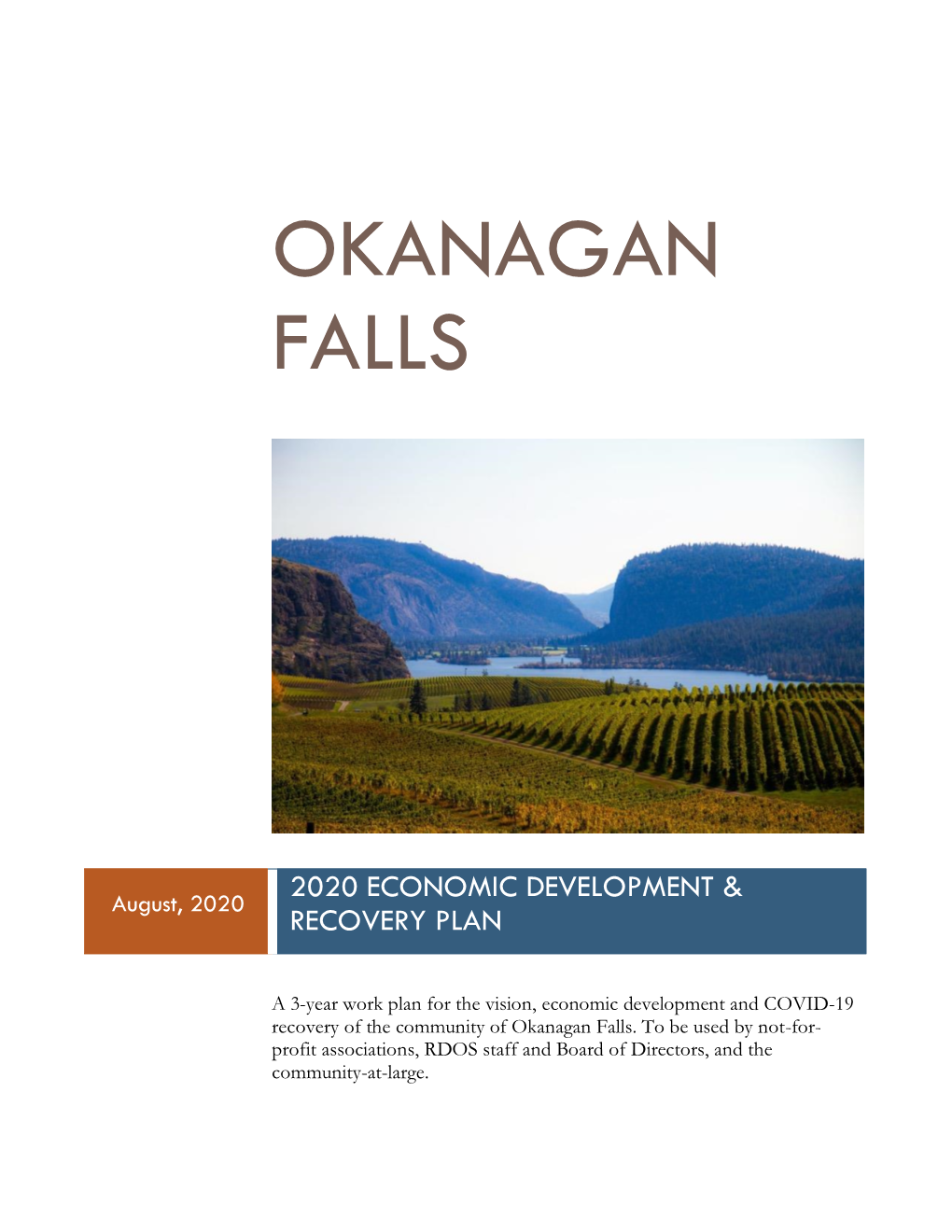 Okanagan Falls 2020 Economic Development & Recovery Plan