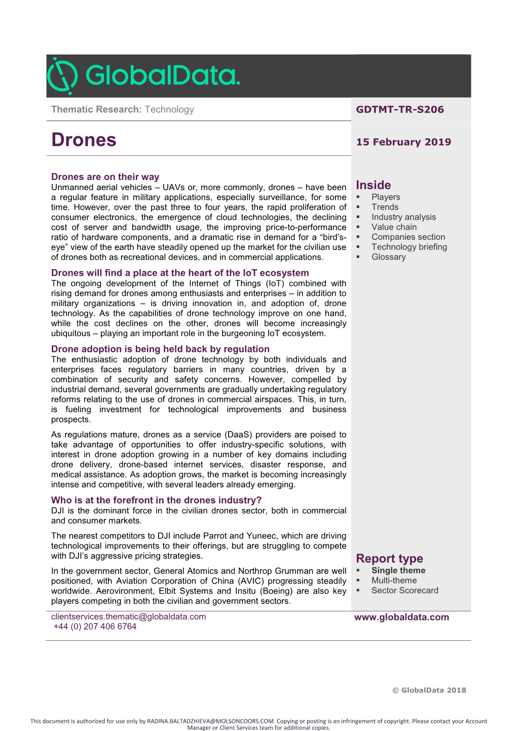 Drones 15 February 2019