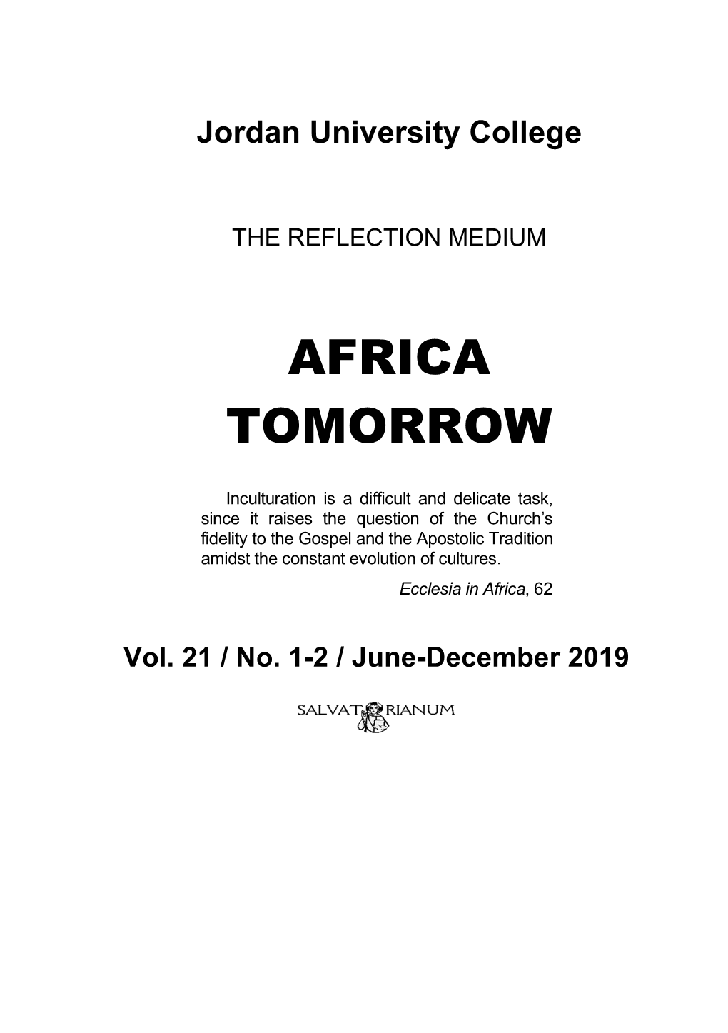 Africa Tomorrow