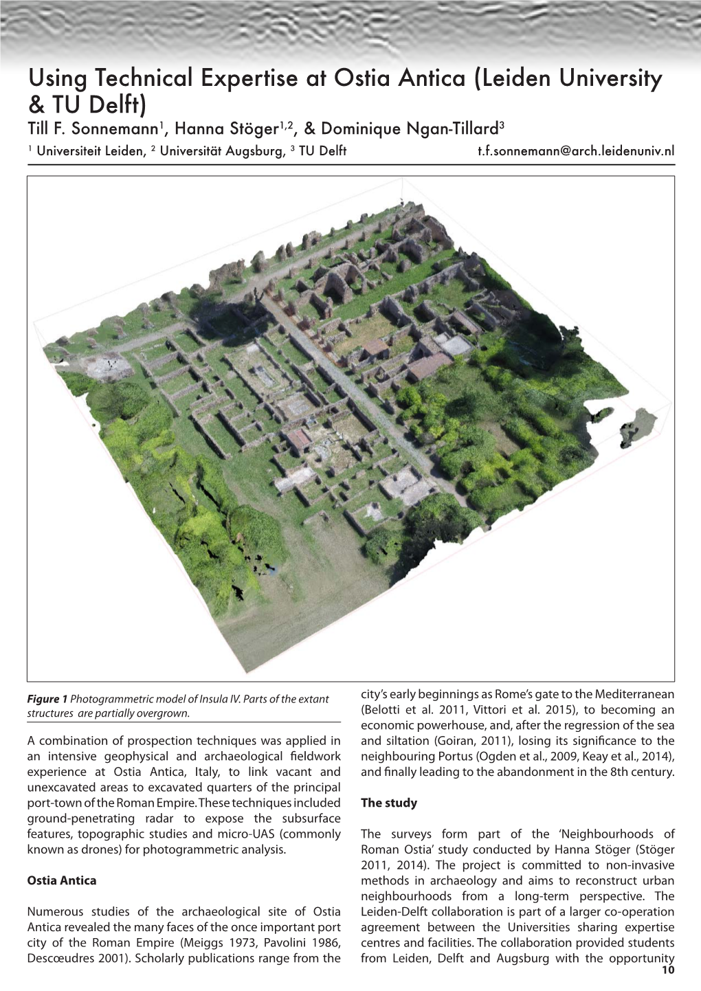 Using Technical Expertise at Ostia Antica (Leiden University & TU Delft)