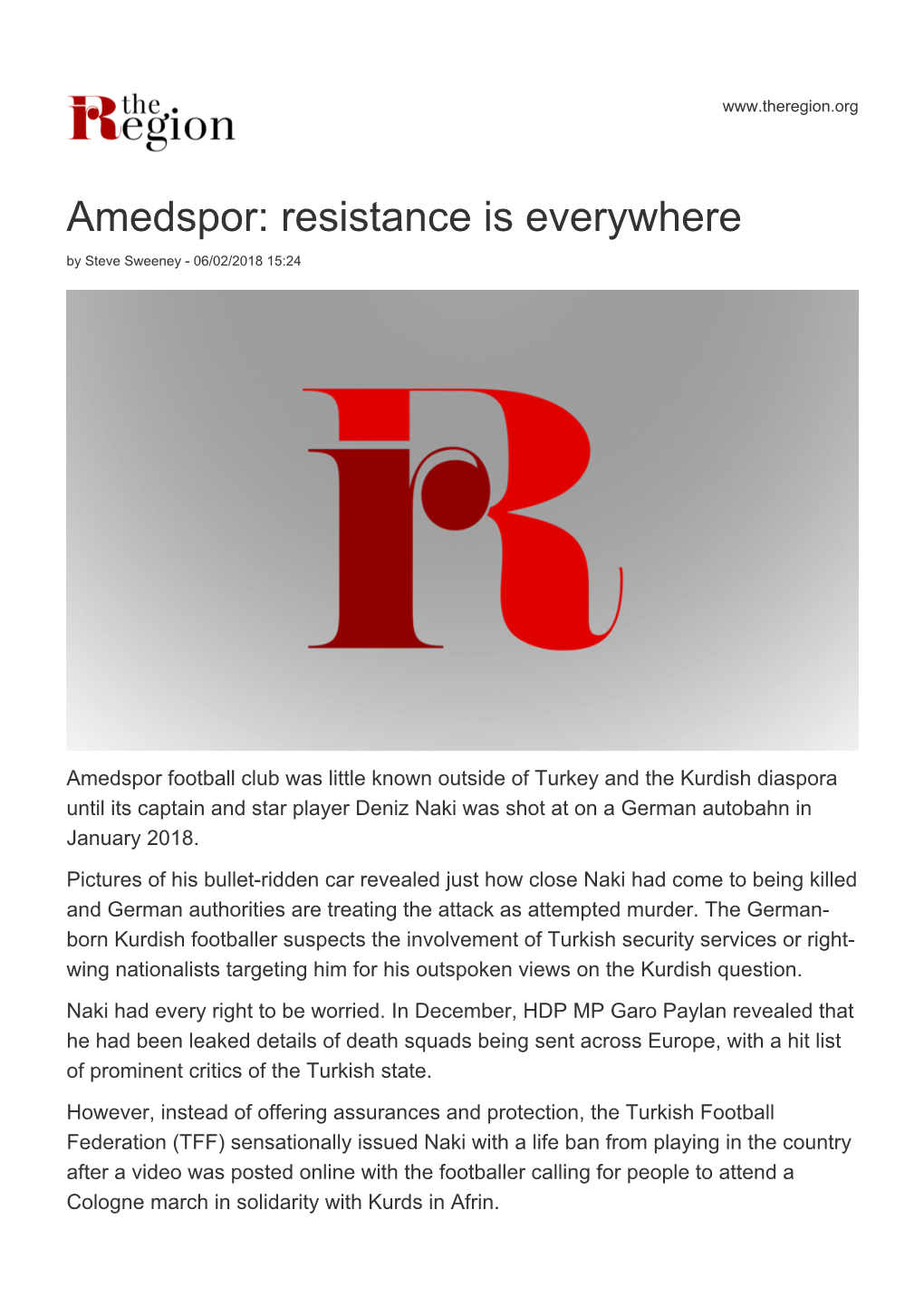 Amedspor: Resistance Is Everywhere by Steve Sweeney - 06/02/2018 15:24