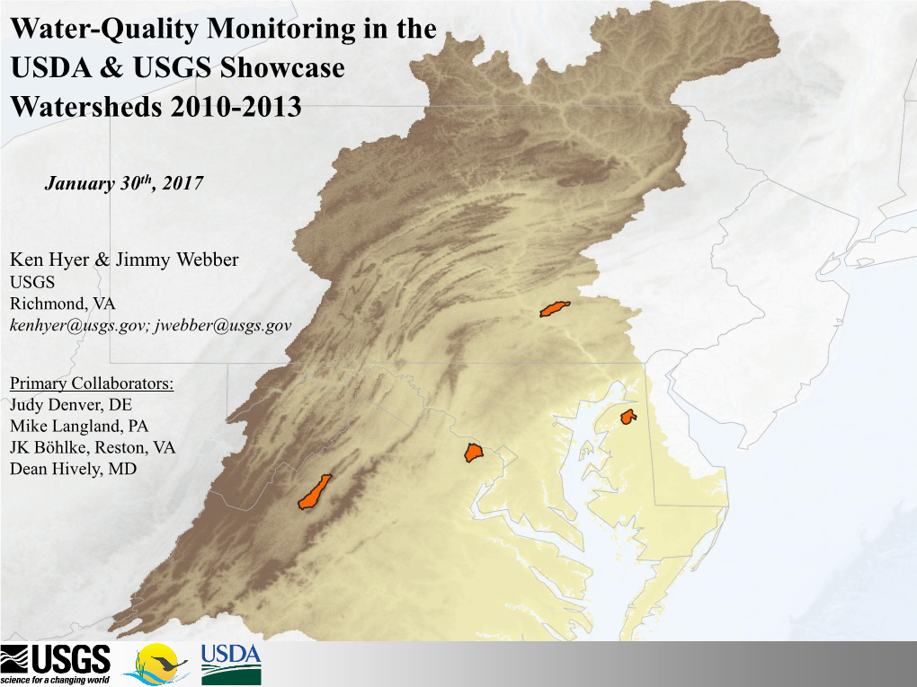 Water-Quality Monitoring in the USDA & USGS Showcase Watersheds
