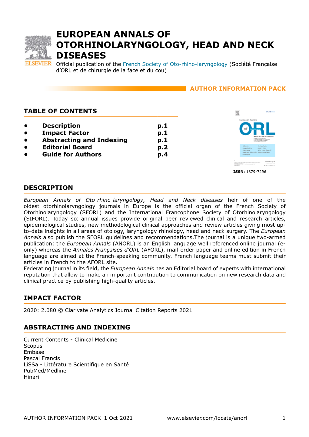 European Annals of Otorhinolaryngology