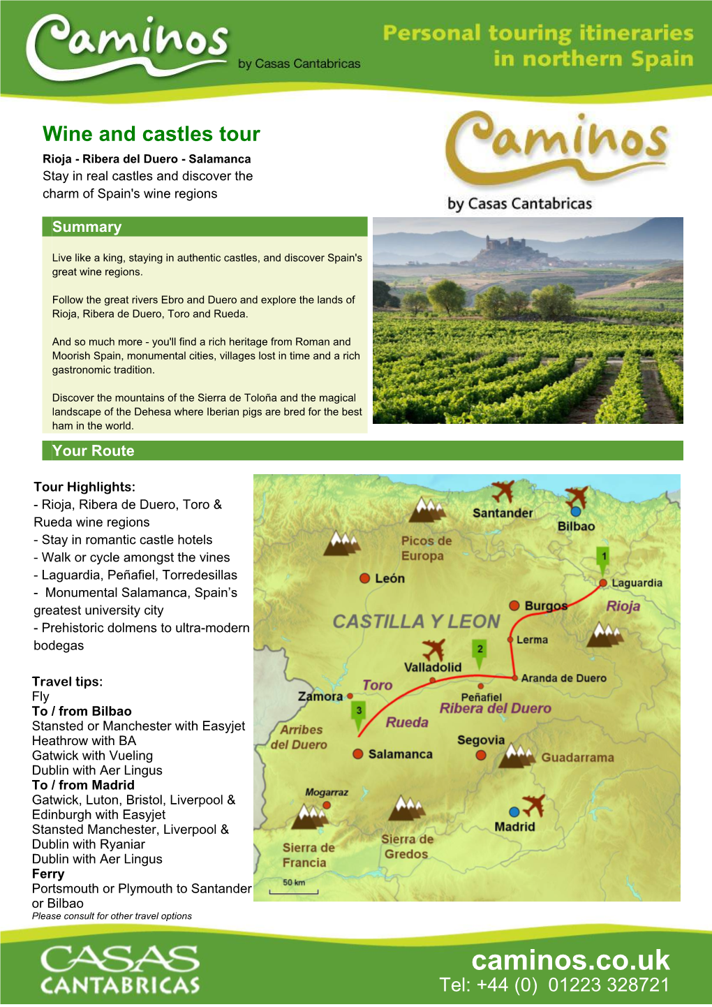 Wine and Castles Tour Rioja - Ribera Del Duero - Salamanca Stay in Real Castles and Discover the Charm of Spain's Wine Regions