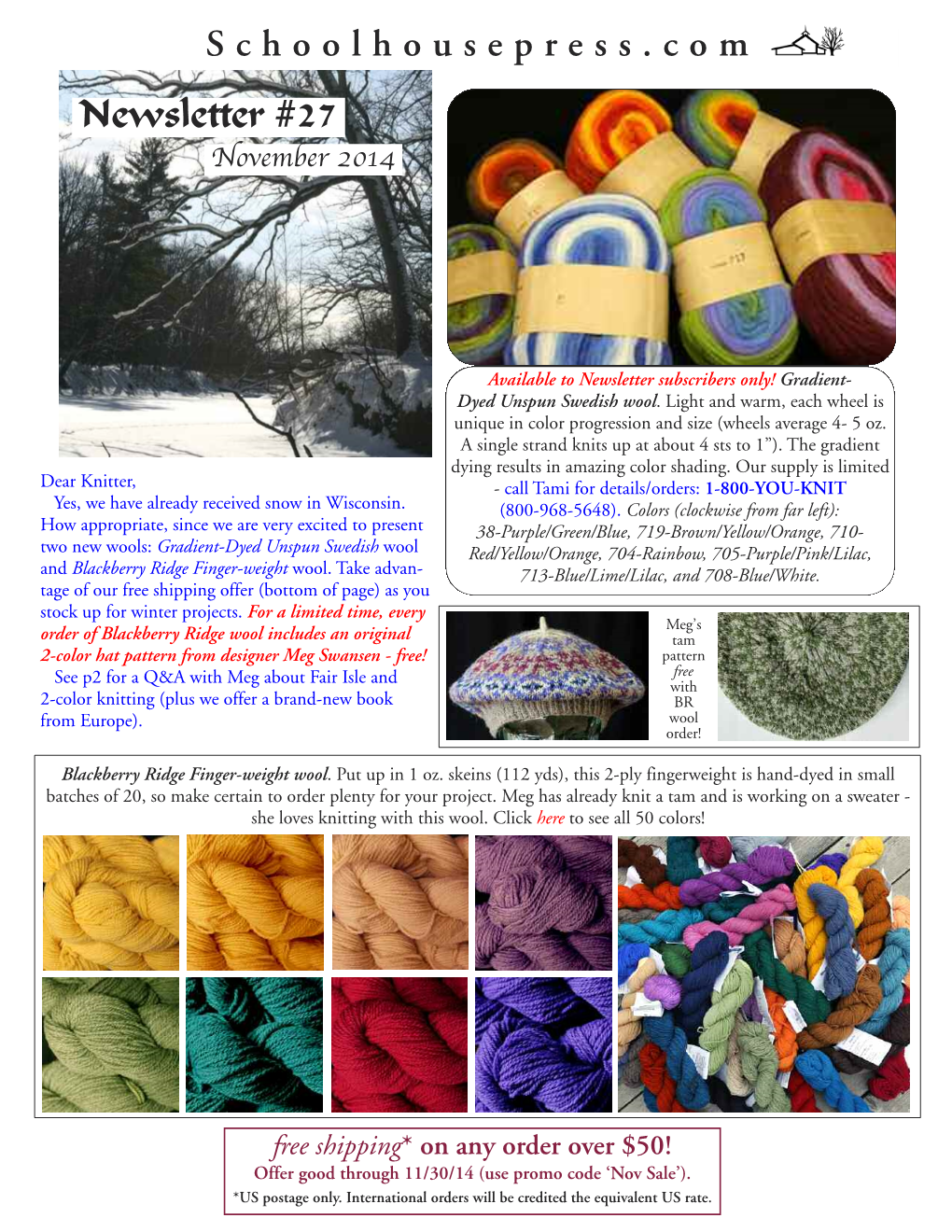 Newsletter #27 Schoolhousepress.Com