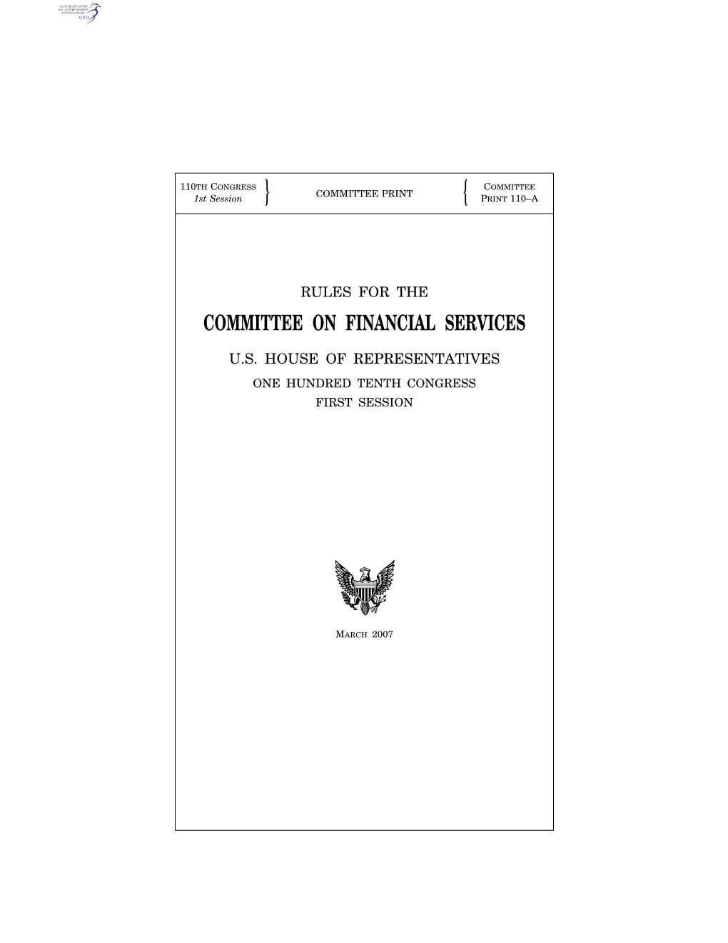 Committee on Financial Services