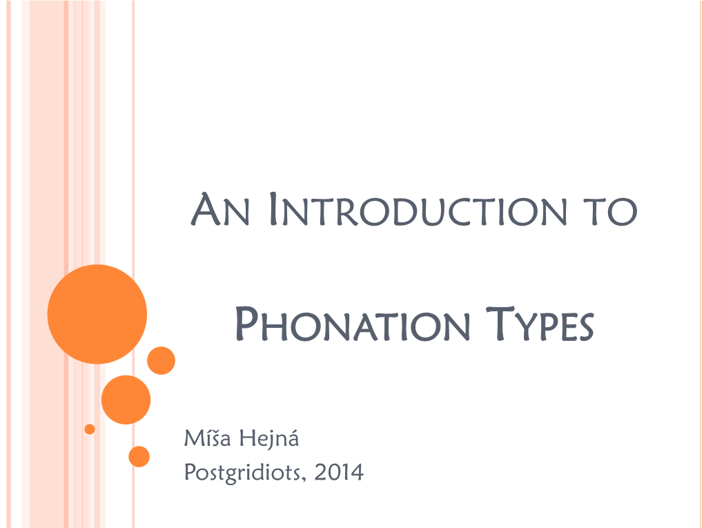 Phonation Types