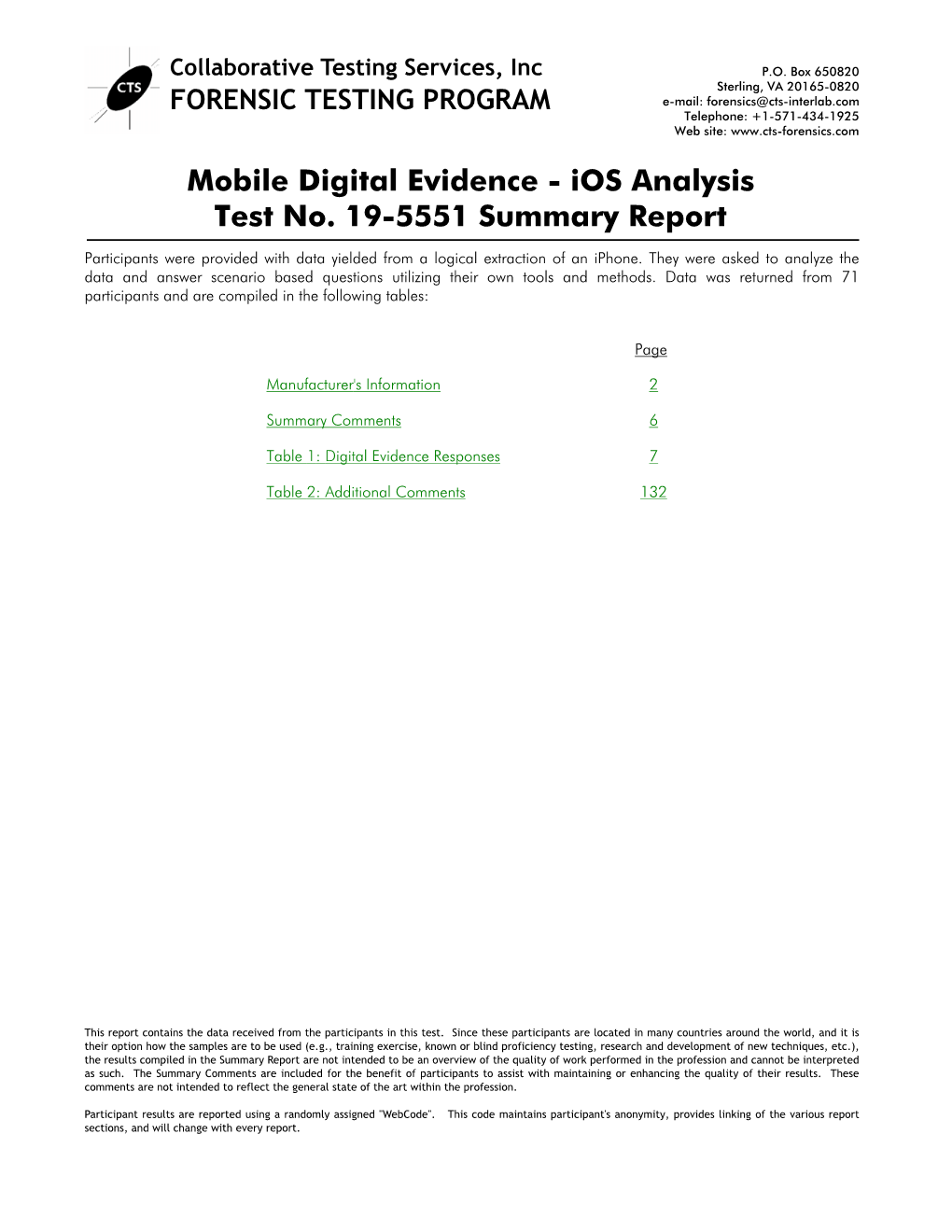 Mobile Digital Evidence - Ios Analysis Test No