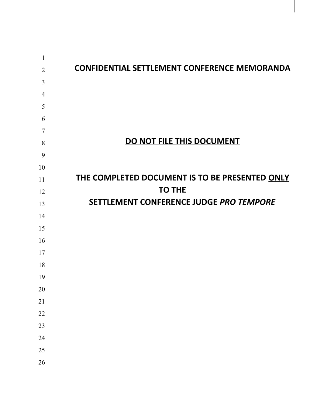 Superior Court Pleading Template