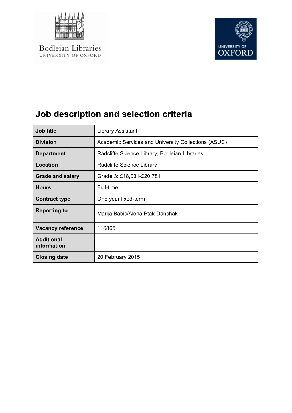 Job Description and Person Specificationselection Criteria s4