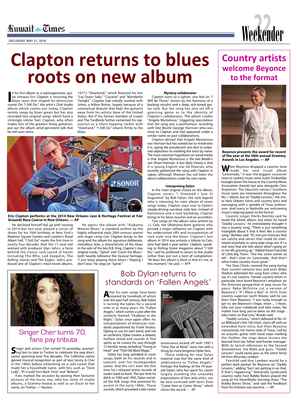 Clapton Returns to Blues Roots on New Album