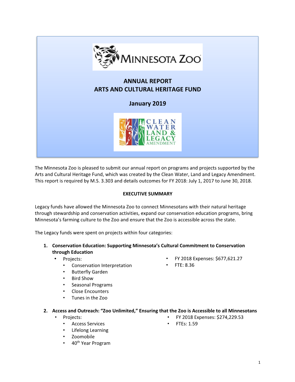 MN Zoo Legacy Report FY 2019- FINAL.Pdf