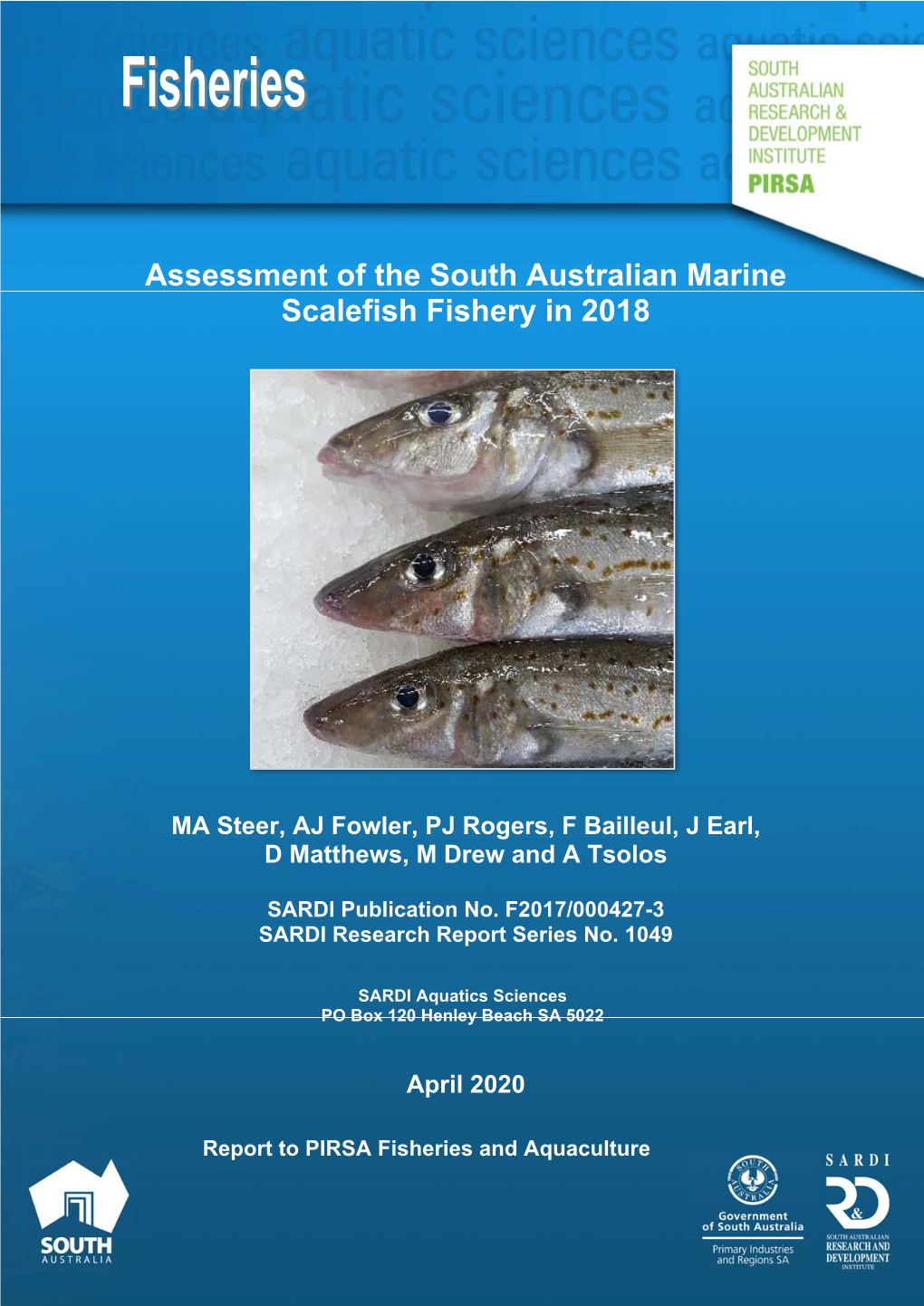 Assessment of the South Australian Marine Scalefish Fishery in 2018