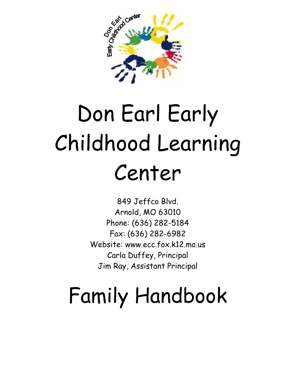 Don Earl Early Childhood Family Handbook