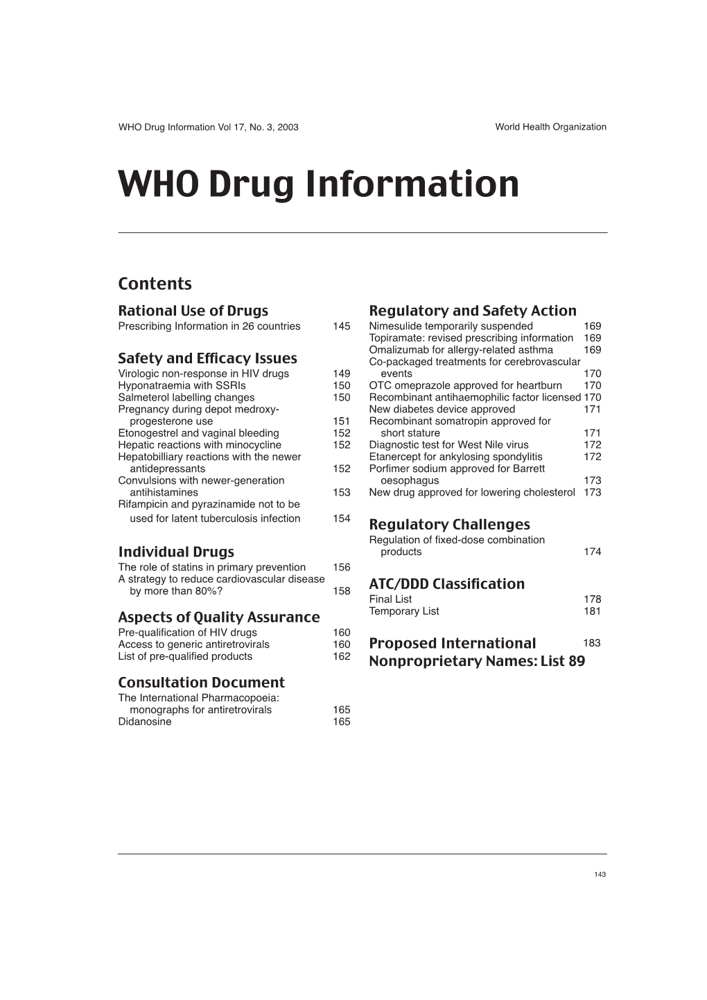 WHO Drug Information Vol 17, No