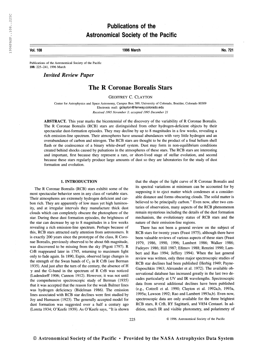 Publications of the Astronomical Society of the Pacific Vol.108 1996