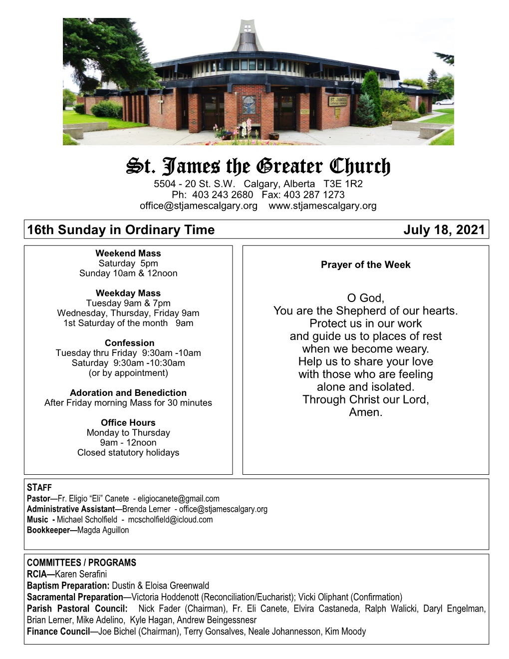 St. James the Greater Church 5504 - 20 St