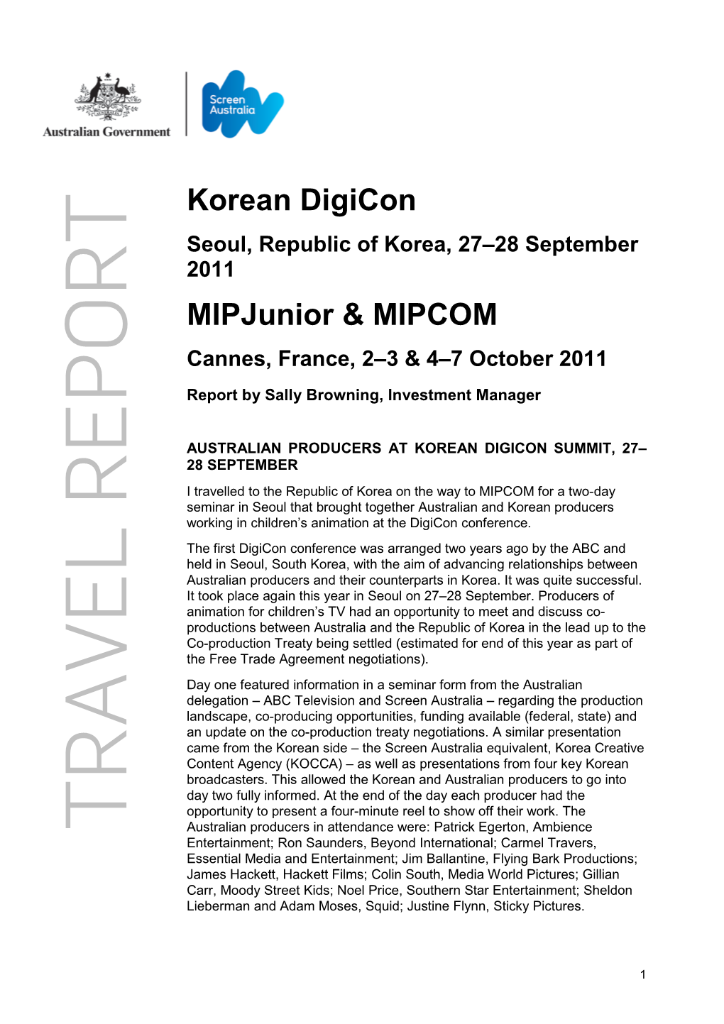 Travel Report: Digicon Korea, MIPCOM and Mipjunior 2011