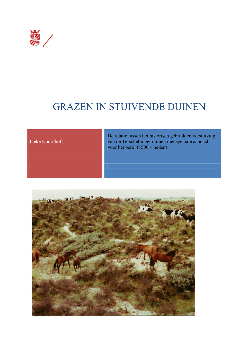 Grazen in Stuivende Duinen