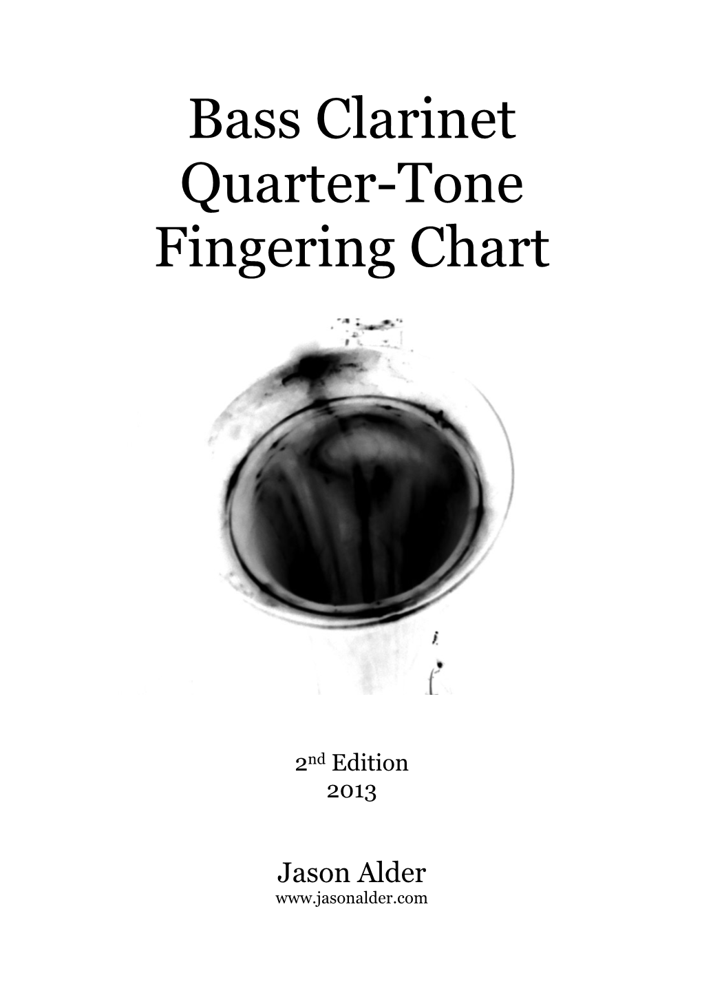 Bass Clarinet Quarter-Tone Fingering Chart-2Nd Ed