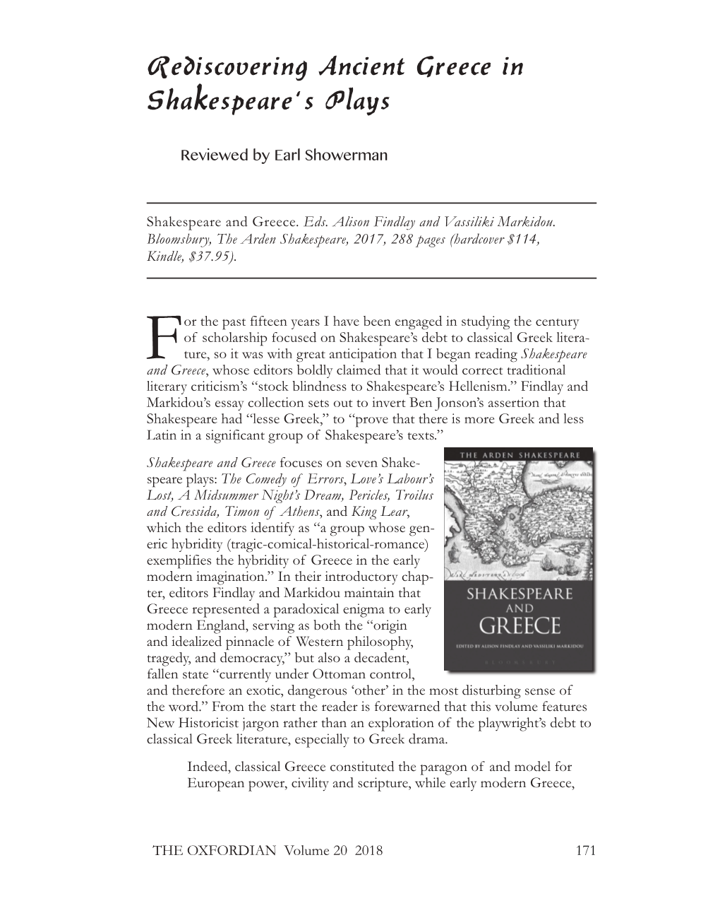 Rediscovering Ancient Greece in Shakespeare's Plays