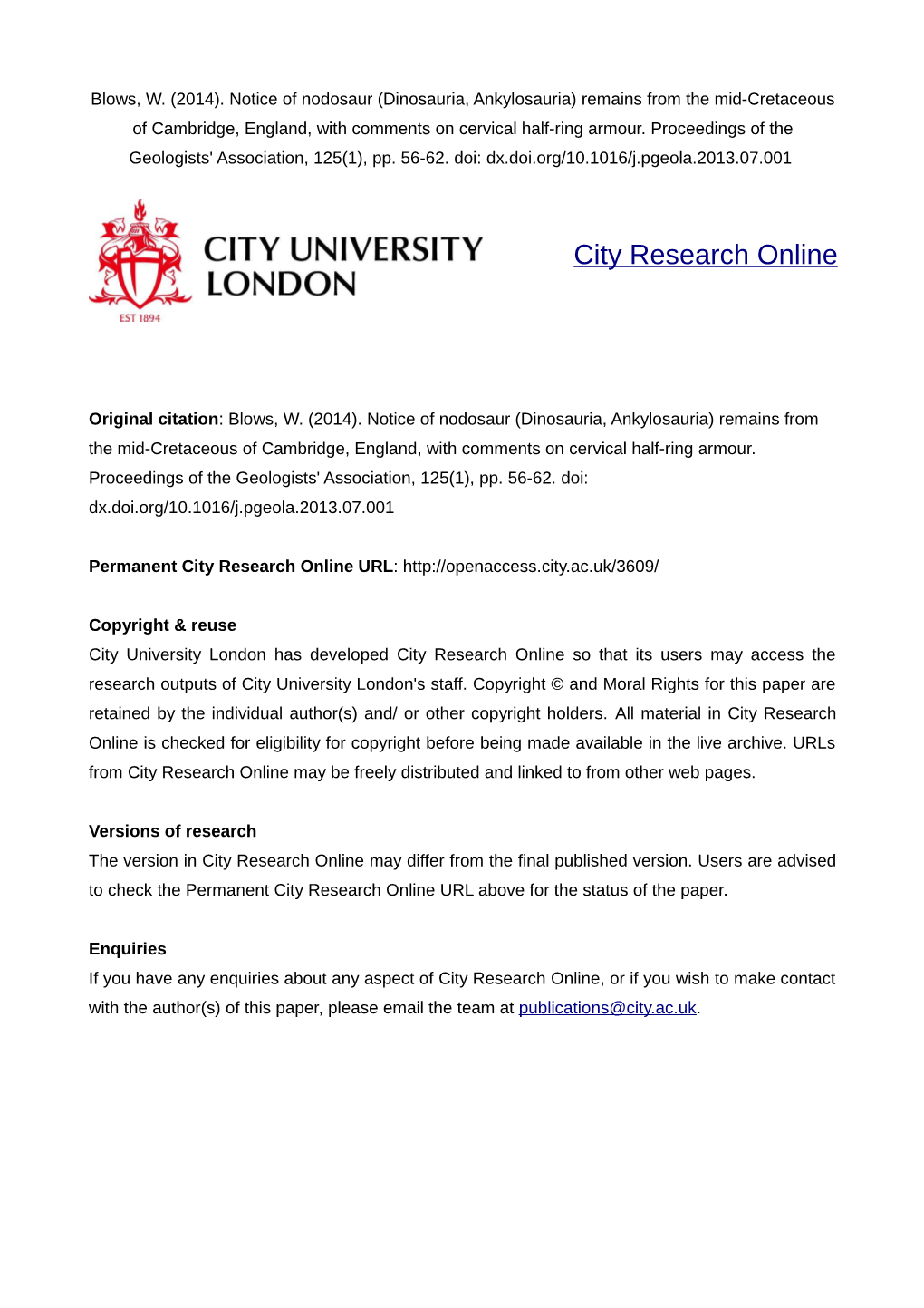 City Research Online