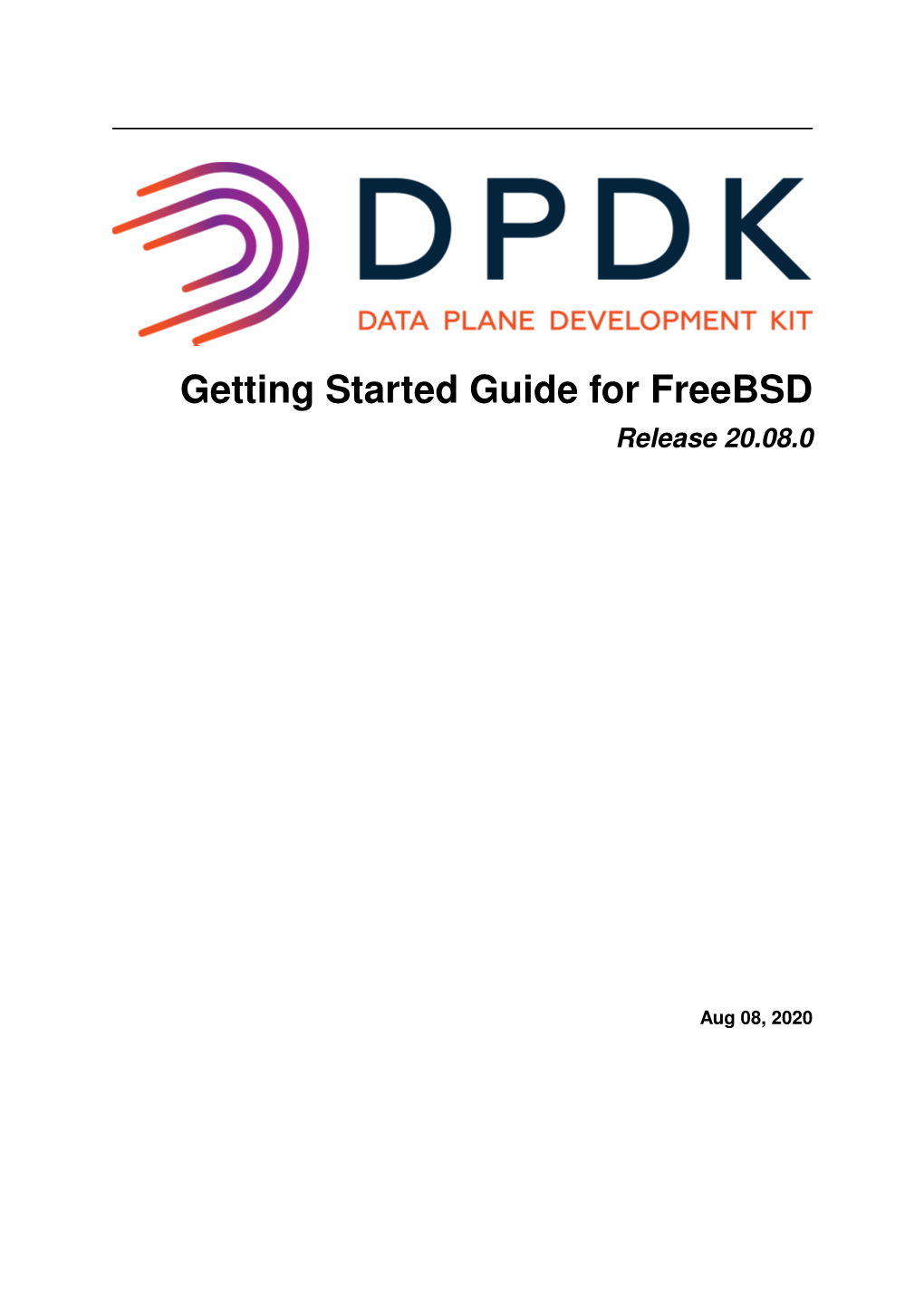 Getting Started Guide for Freebsd Release 20.08.0