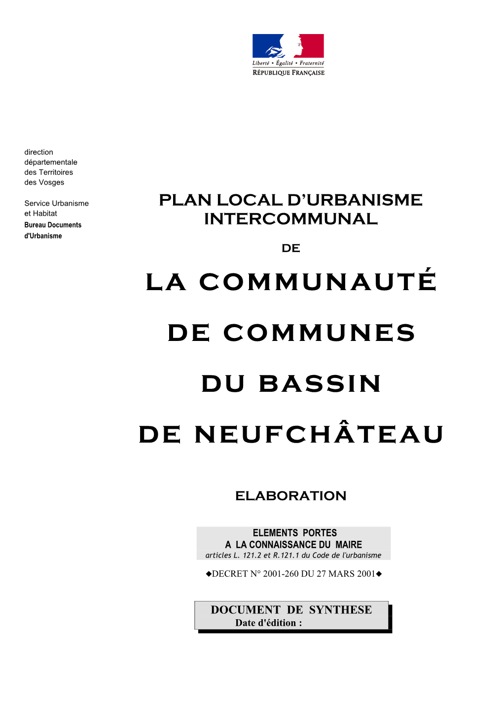 La Communauté De Communes Du Bassin De Neufchâteau