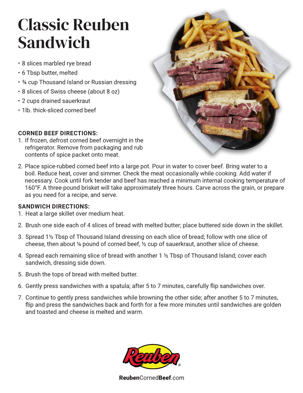 Classic Reuben Sandwich