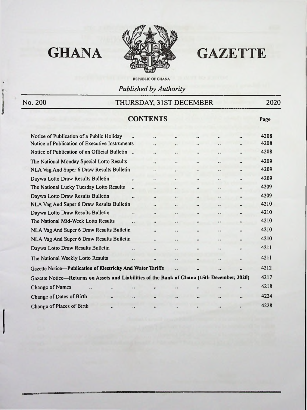 Ghana Gazette