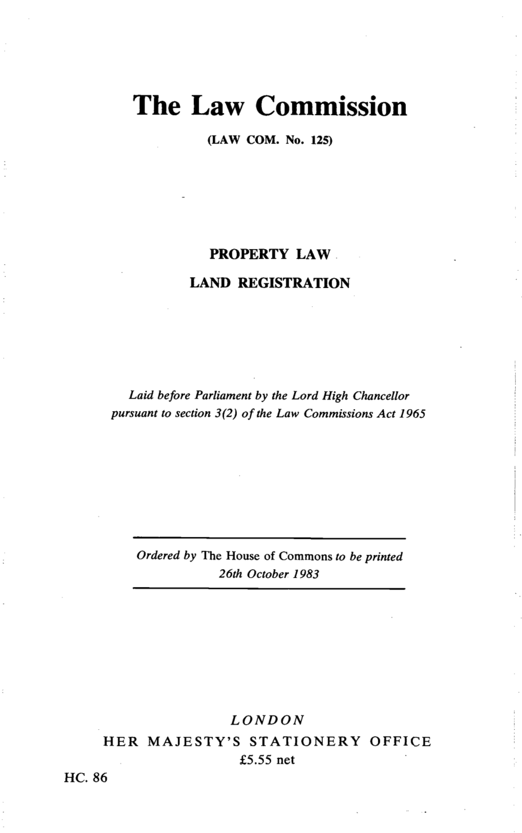 Property Law Land Registration