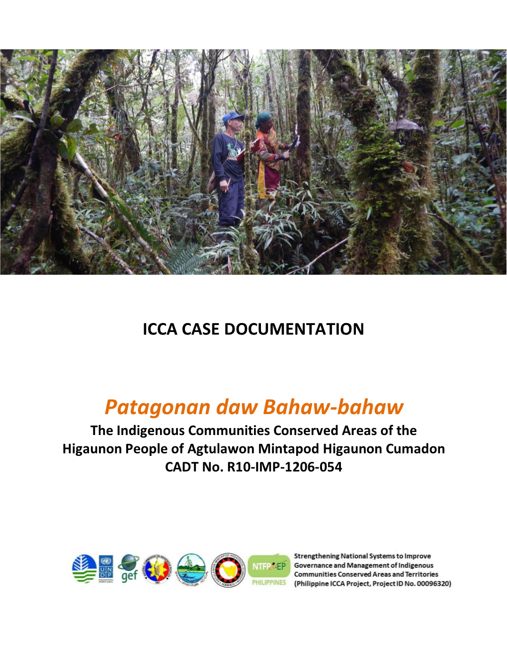 Patagonan Daw Bahaw-Bahaw the Indigenous Communities Conserved Areas of the Higaunon People of Agtulawon Mintapod Higaunon Cumadon