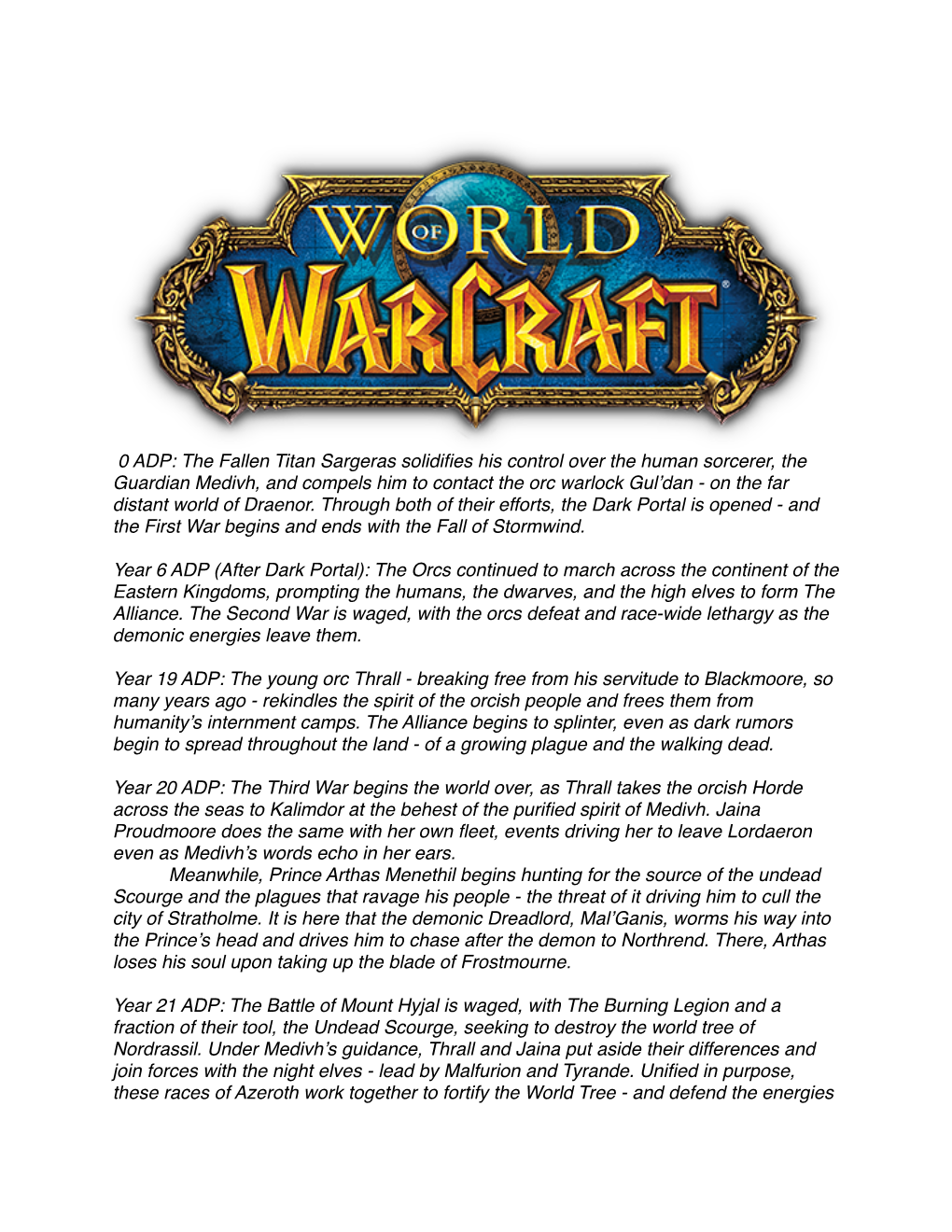 World of Warcraft