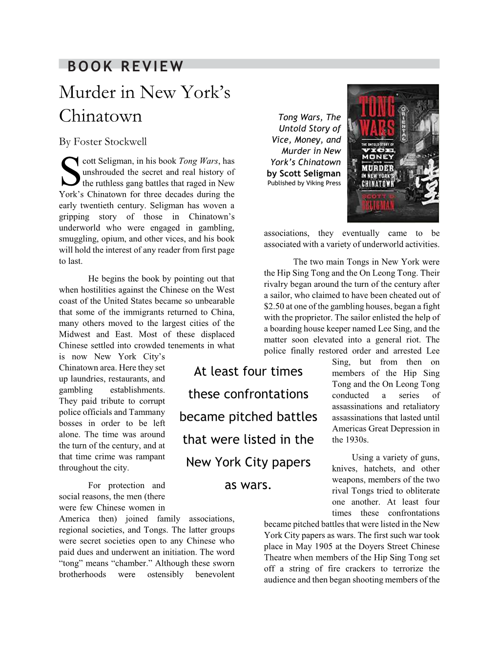 Murder in New York's Chinatown