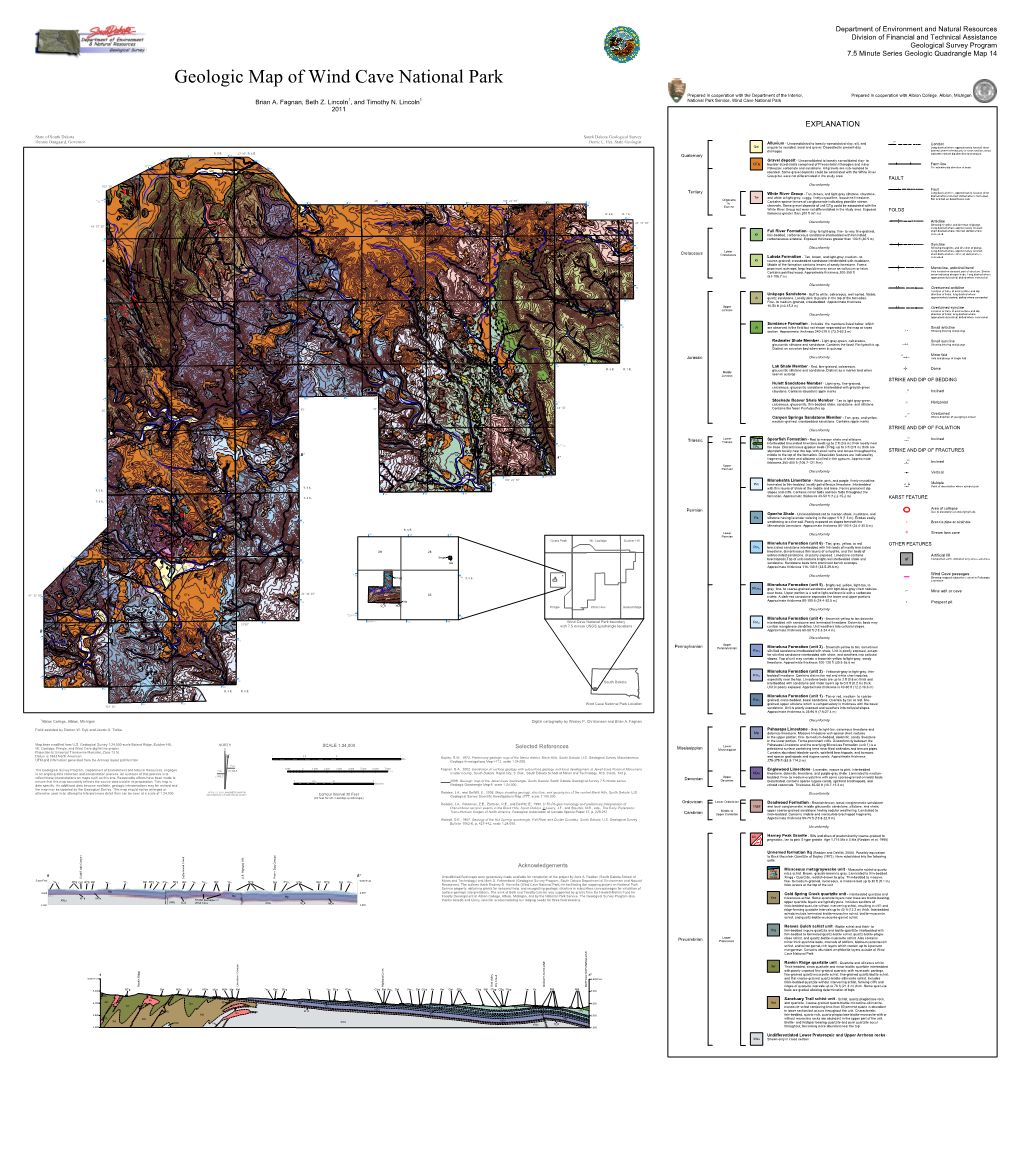 Geologic Map of Wind Cave National Park