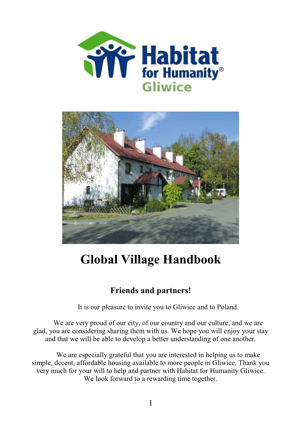 Orientation / Welcome Booklet for Habitat For