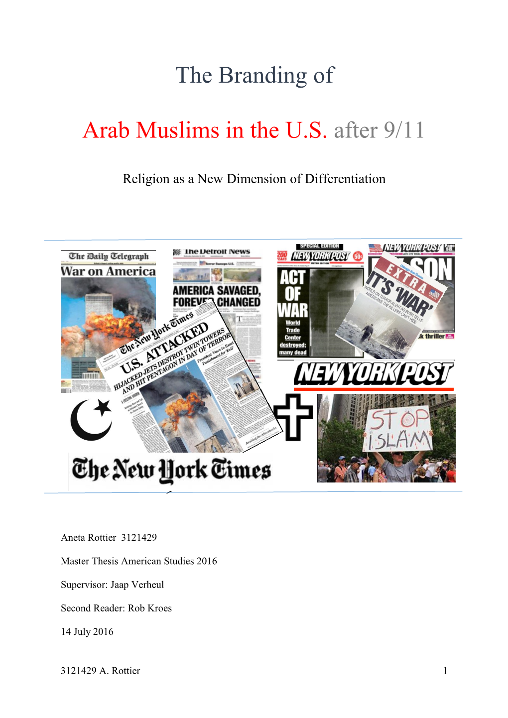 The Branding of Arab Muslims in the U.S. After 9/11