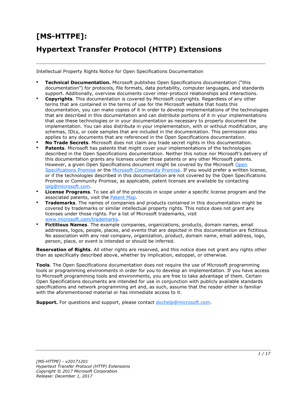 [MS-HTTPE]: Hypertext Transfer Protocol (HTTP) Extensions